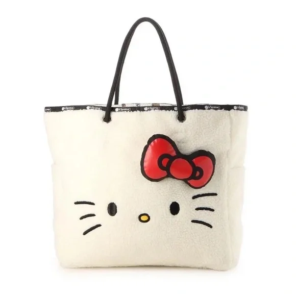 Hello Kitty 50th anniversary Limited Edition Reversible Fleece Tote Bag - Picture 4 of 6